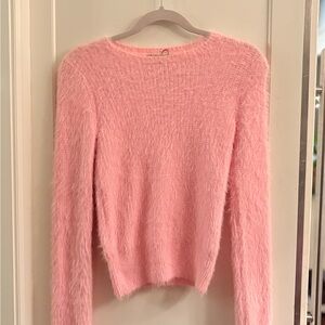 Zara Soft Pink Crew Neck Sweater Size M